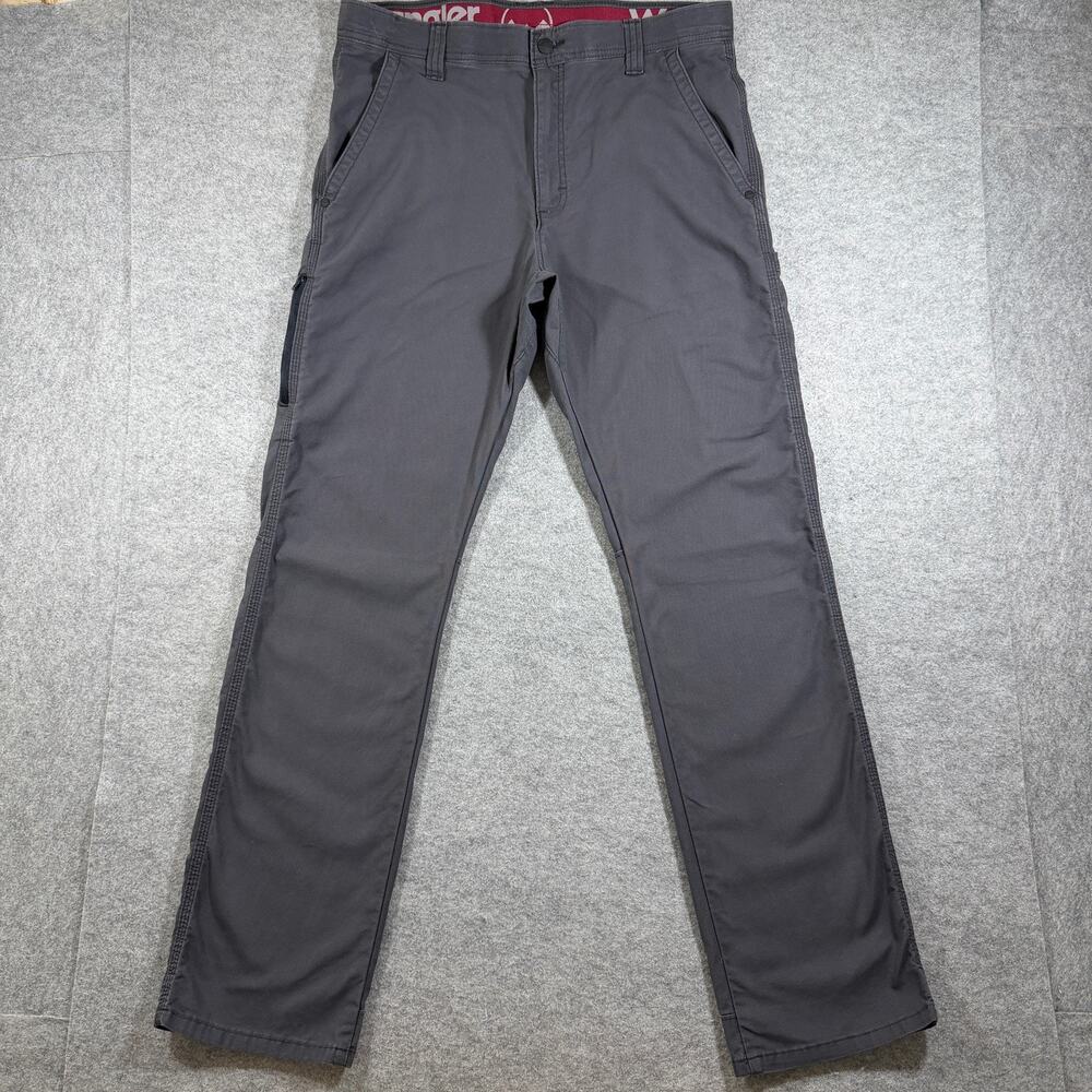 Wrangler ATG Riggs Workwear Pants Mens 34x32 Gray Carpenter Utility Outdoor Work